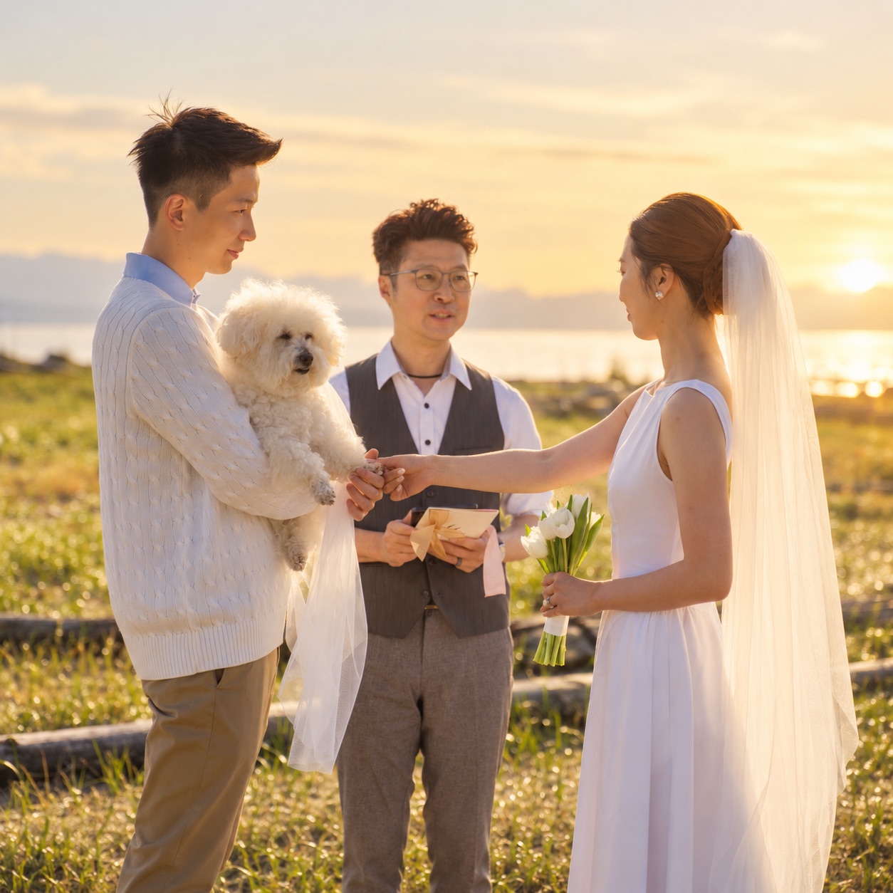 A pet-inclusive wedding ceremony led by Vancity Officiant